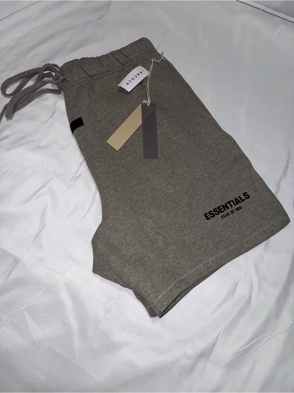 Fear of God Essentials Men's Taupe/Gray Drawstring Athletic Shorts/ Size L